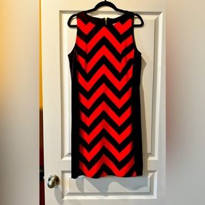 Michael Kors, Color Orange/blue combo design, size 12, Sleeveless and lined.